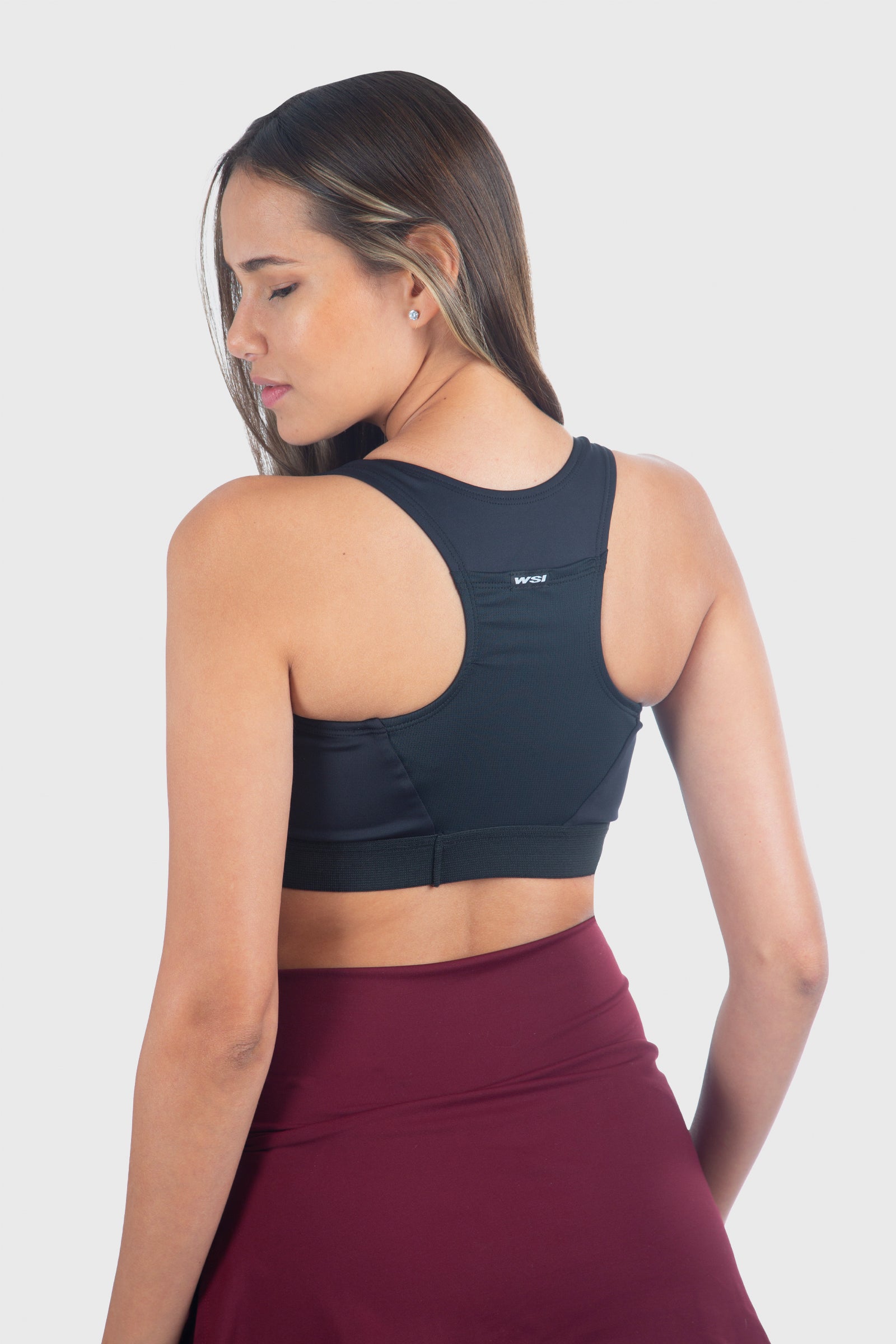 Eco Tech-Flex Pocketed Sports Bra by WSI Sportswear, alternate view 2