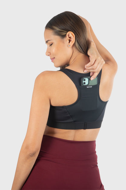 Eco Tech-Flex Pocketed Sports Bra by WSI Sportswear, alternate view 3