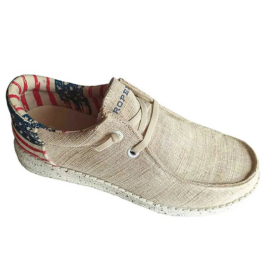 Roper Hang Loose American Flag Heel | Mens Moccasin
