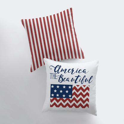 America the Beautiful | Pillow Cover | Home Decor | Freedom Fourth of