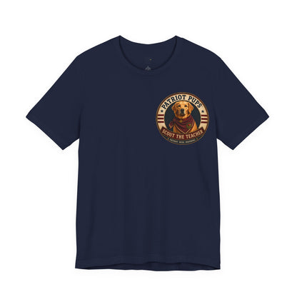 Scout the Teacher Graphic Tee | Patriot Pups™ | Patient. Wise. Inspiring