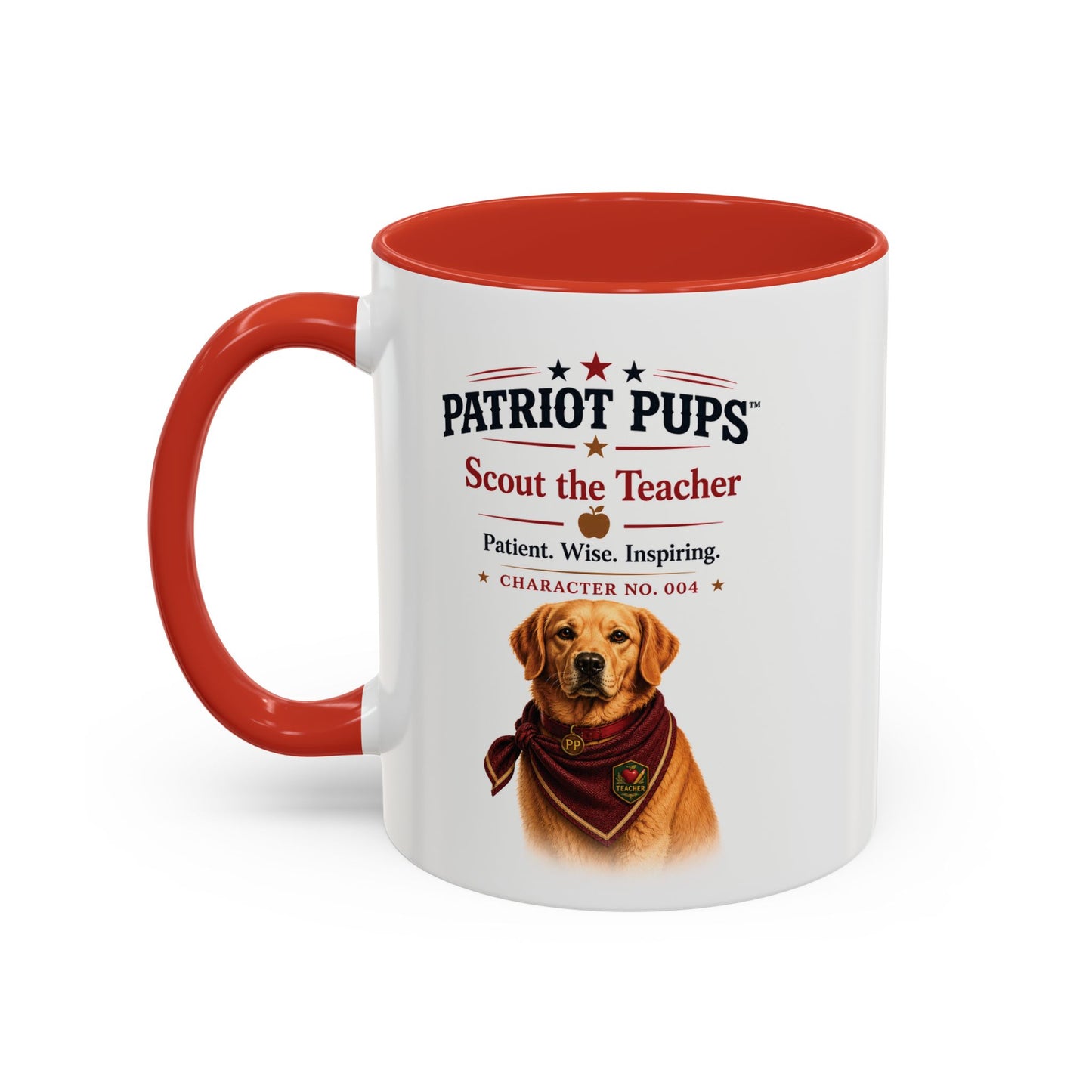 Scout the Teacher Accent Mug | Patriot Pups™ | Patient. Wise. Inspiring