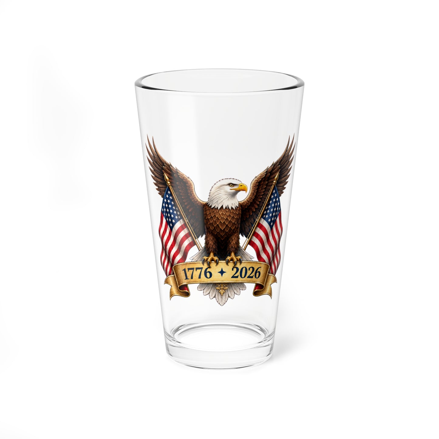 America 250 Eagle Flag Commemorative Glass