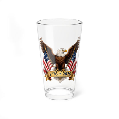 America 250 Eagle Flag Commemorative Glass