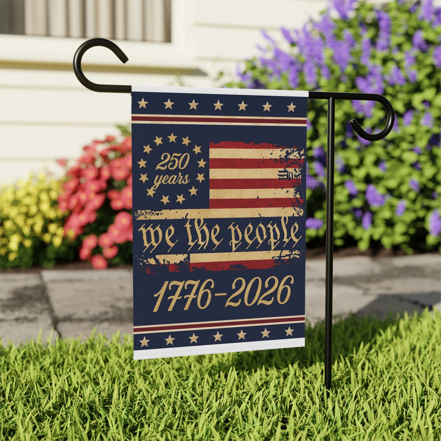 America 250 We the People Garden Flag — 1776 to 2026