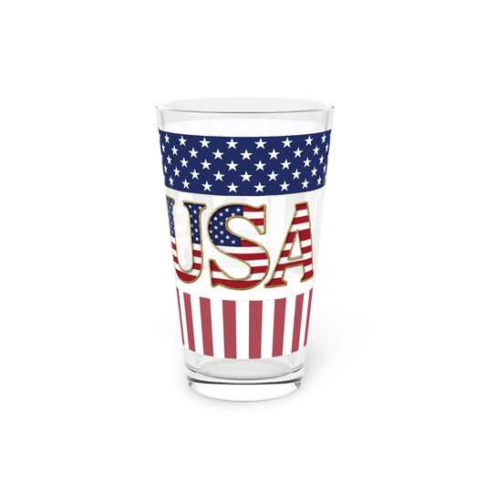 Custom Patriotic Pint Glass – 16oz Tempered Glass