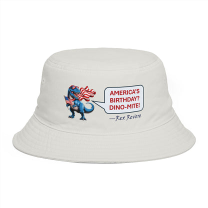Patriotic 'America's Birthday? Dino-Mite!' Bucket Hat
