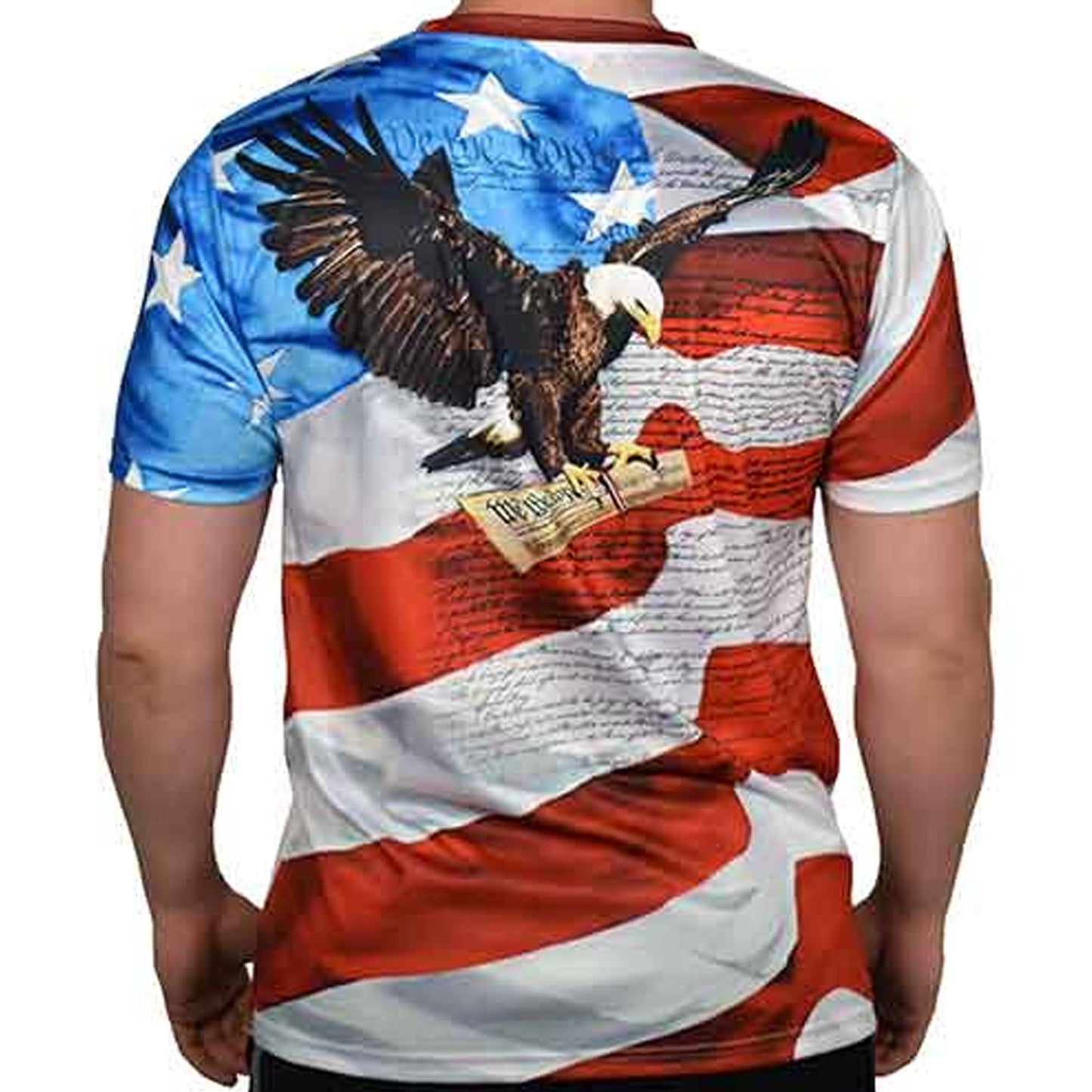 We The People Men's T-Shirt - Patriotic Eagle Design | Flag Shirt