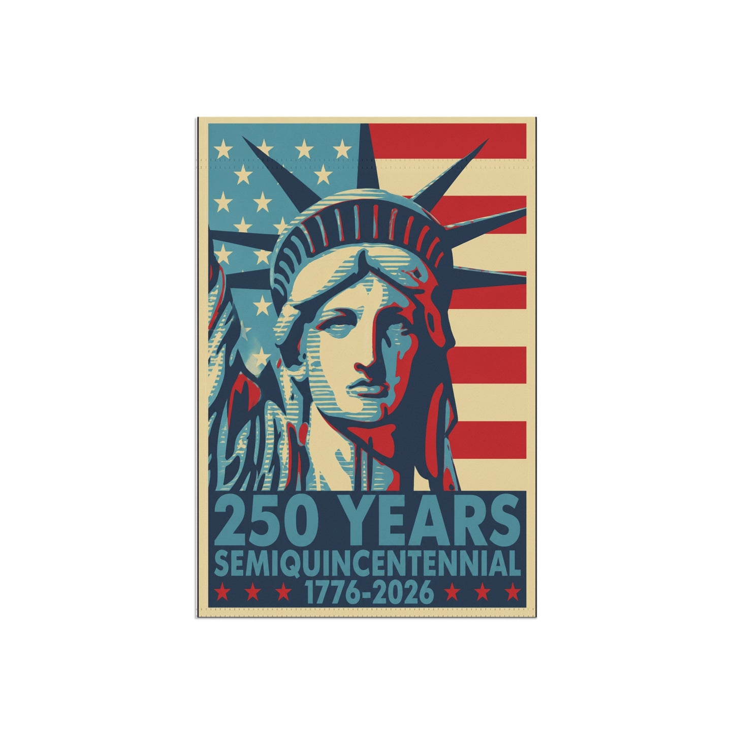 America 250 Statue of Liberty Garden Flag — Semiquincentennial Patriotic Banner