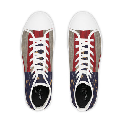Men's Betsy Ross Flag High-Top Sneakers | Shop250America
