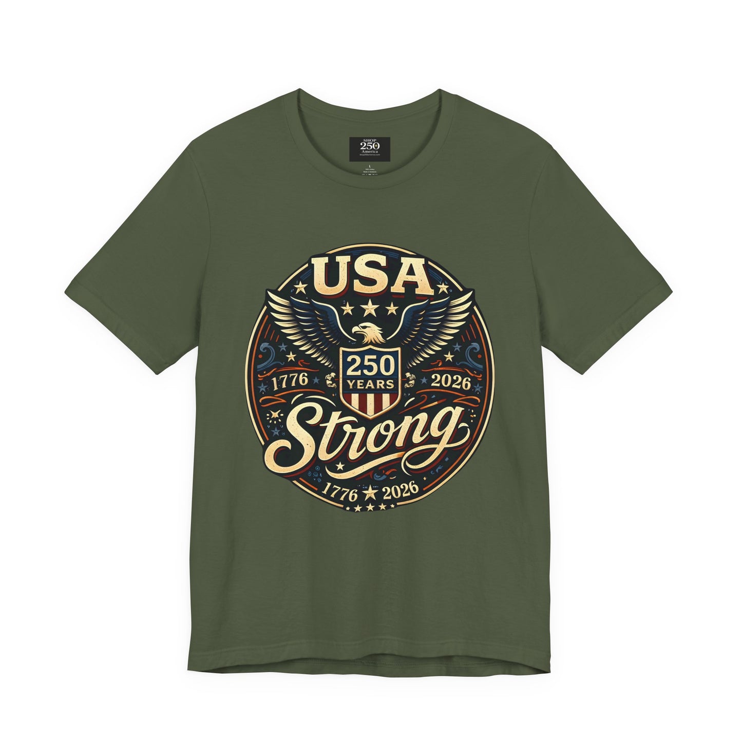 America 250 USA Strong Eagle Tee 1776-2026