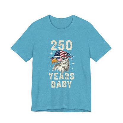 250 Years Baby Eagle American Flag T-Shirt | Patriotic USA Tee