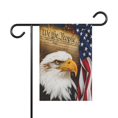 Patriotic Eagle Garden Flag – "We the People" USA House Banner