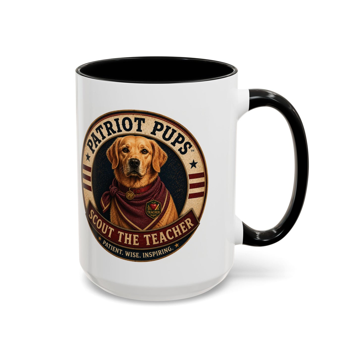 Scout the Teacher Accent Mug | Patriot Pups™ | Patient. Wise. Inspiring
