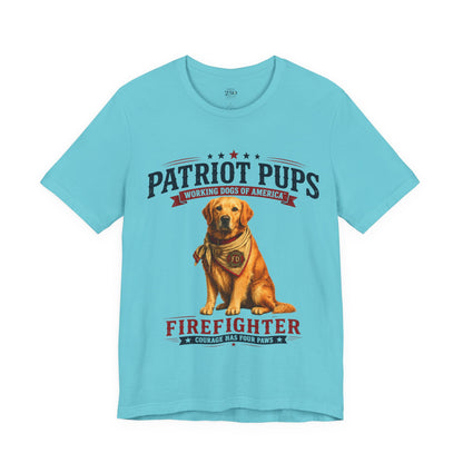 Scout the Firefighter T-Shirt | Patriot Pups™ | Courage Has Four Paws