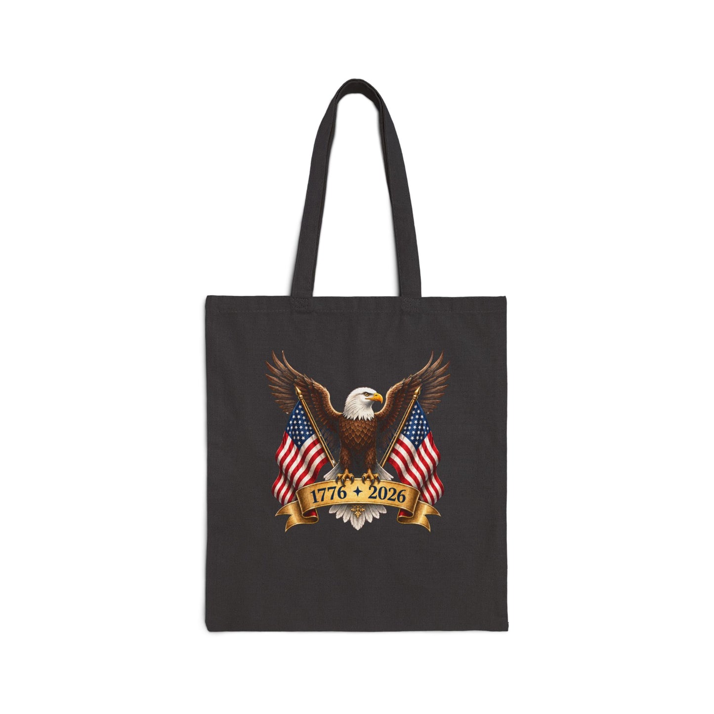 America 250 Patriotic Canvas Tote Bag – Heavy-Duty 12 oz