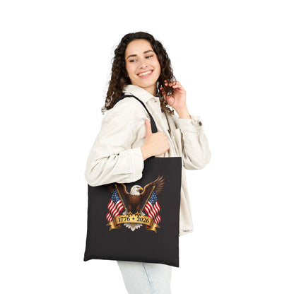 America 250 Patriotic Canvas Tote Bag – Heavy-Duty 12 oz