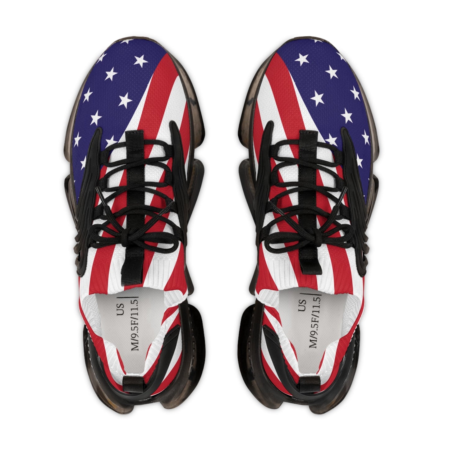 Flag Shoes Men's Mesh Sneakers | Patriotic Footwear