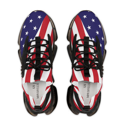 Flag Shoes Men's Mesh Sneakers | Patriotic Footwear