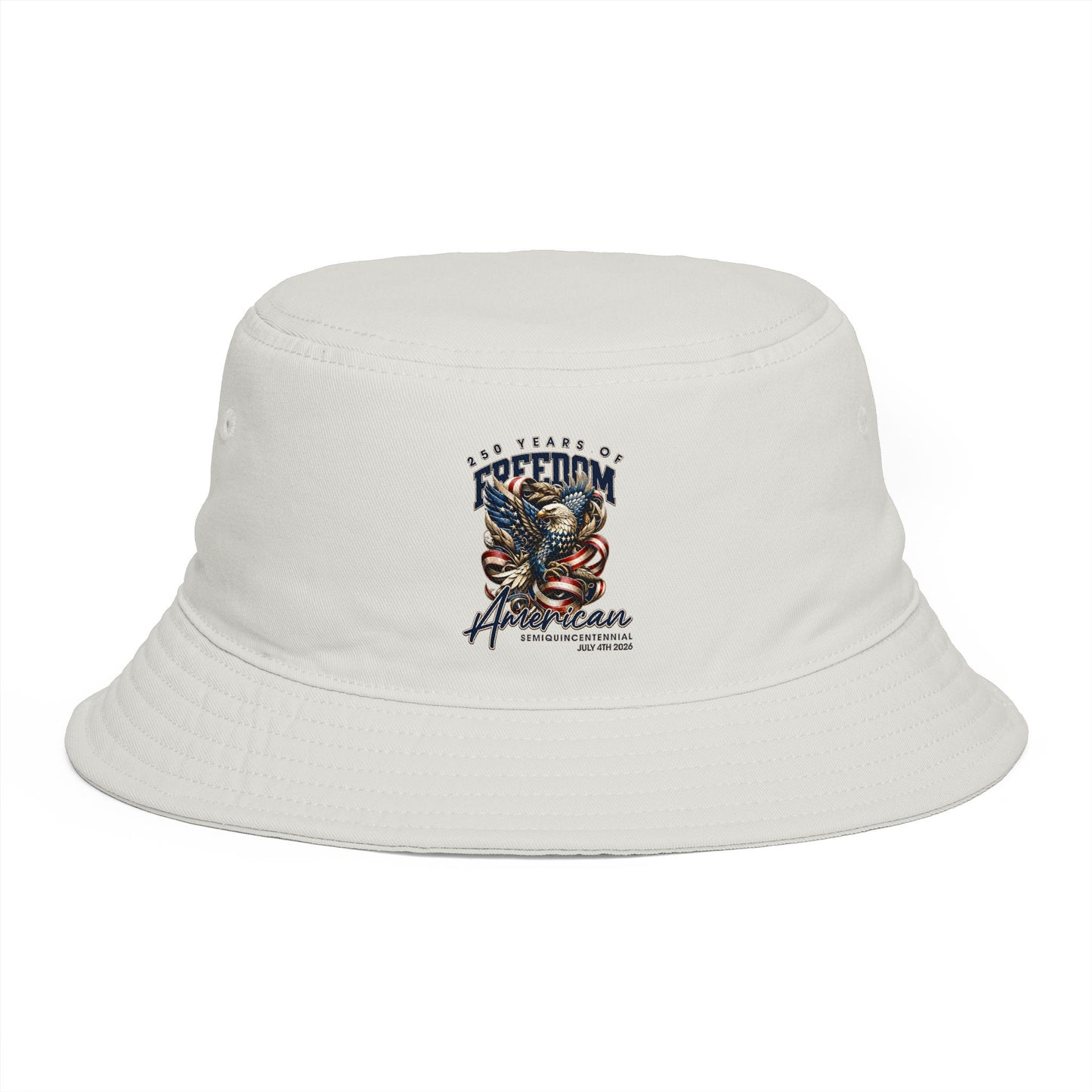 American Freedom Eagle Bucket Hat — Patriotic Vintage Skull & Eagle Design
