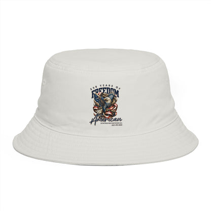 American Freedom Eagle Bucket Hat — Patriotic Vintage Skull & Eagle Design