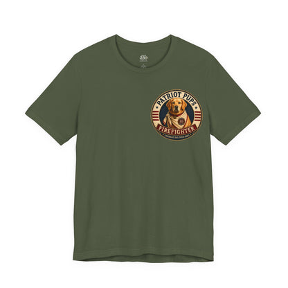 Scout the Firefighter Graphic Tee | Patriot Pups™ | Brave. Ready. Dedicated