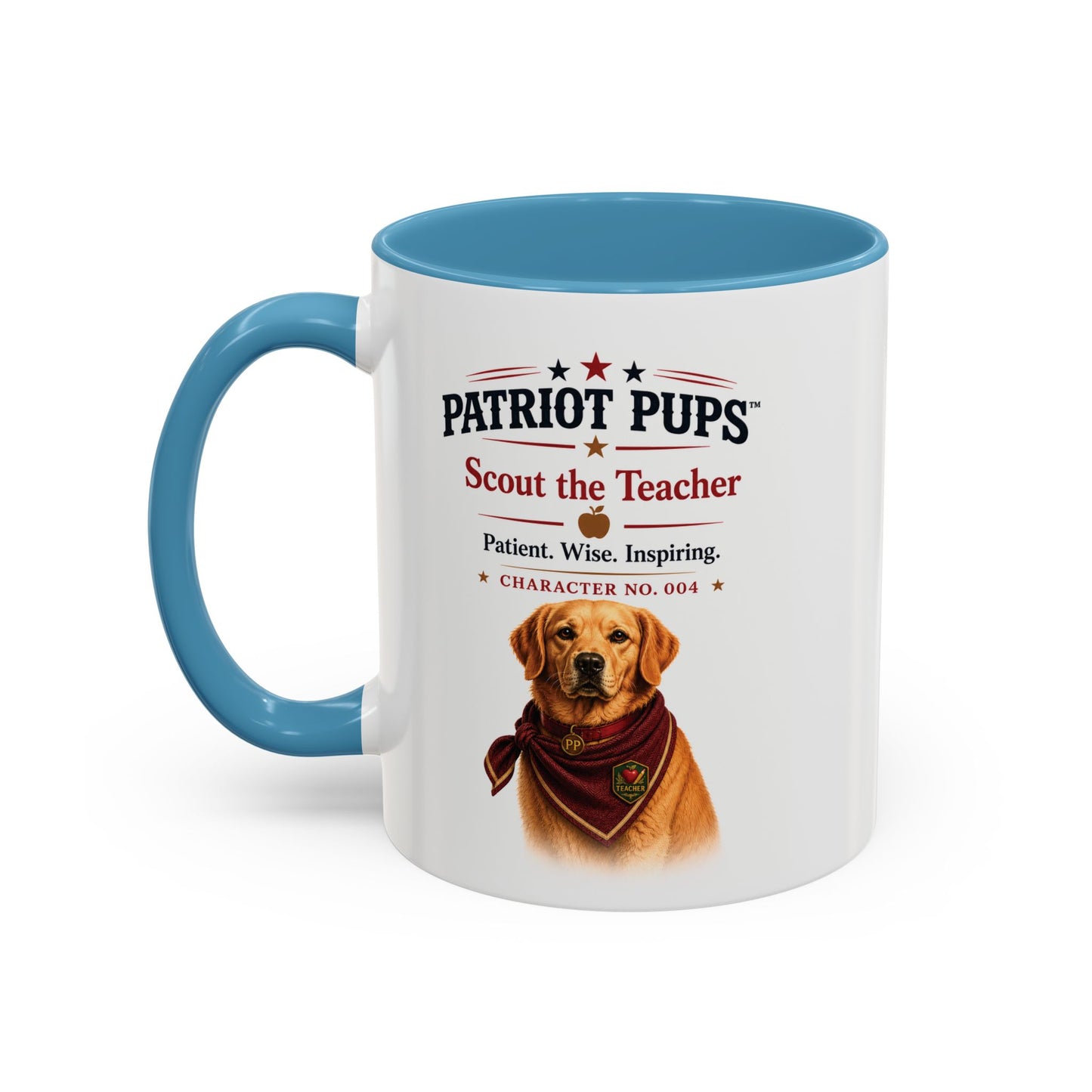 Scout the Teacher Accent Mug | Patriot Pups™ | Patient. Wise. Inspiring