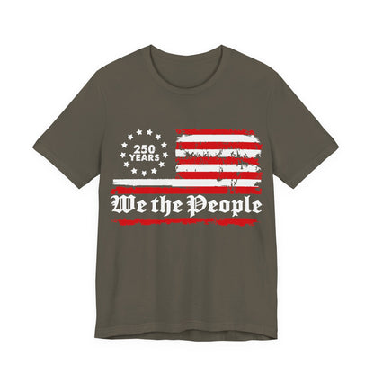 America 250 Grunge Flag Tee 1776-2026