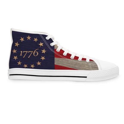 Betsy Ross Flag Women's High-Top Sneakers | Shop250America