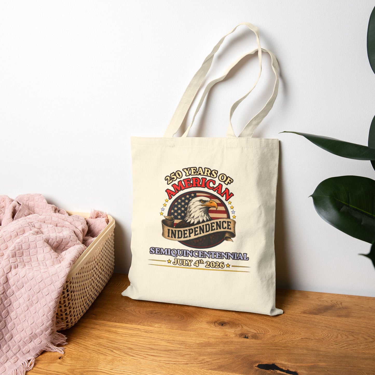 America 250 Independence Eagle Canvas Tote Bag