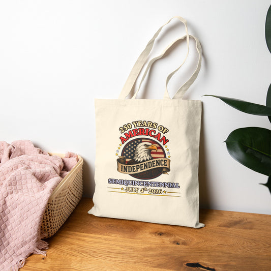 America 250 Independence Eagle Canvas Tote Bag