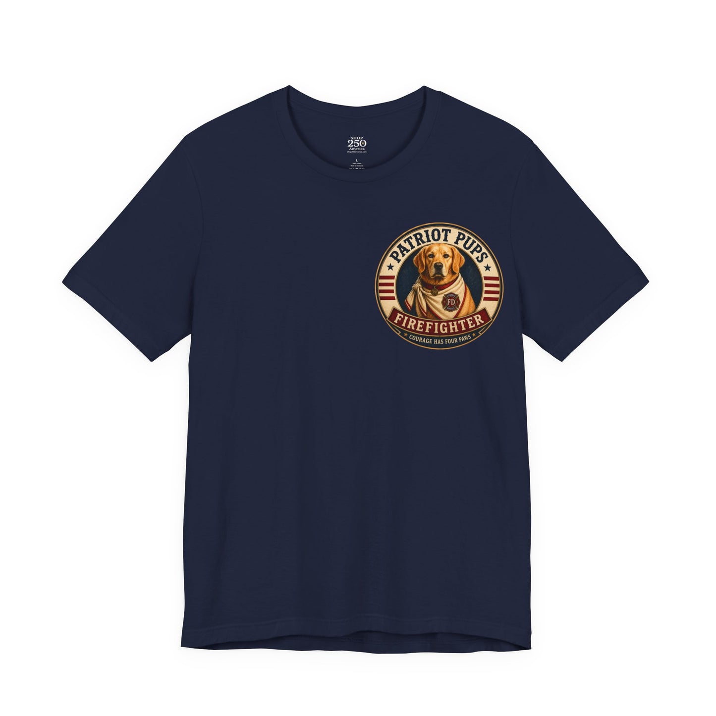 Scout the Firefighter Graphic Tee | Patriot Pups™ | Brave. Ready. Dedicated