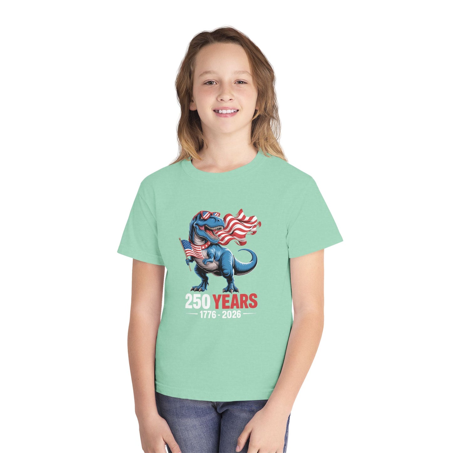America 250 Dino Flag Youth Tee