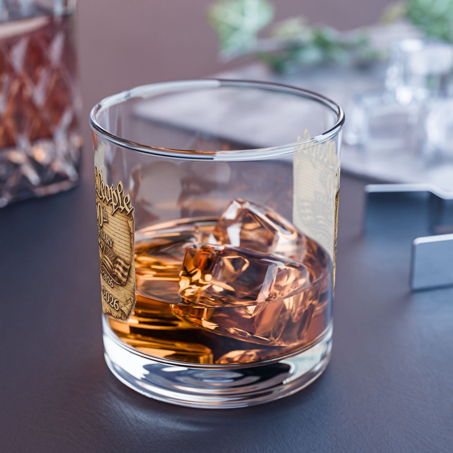 America 250 We the People Rocks Glass — 10oz Commemorative Whiskey Glass
