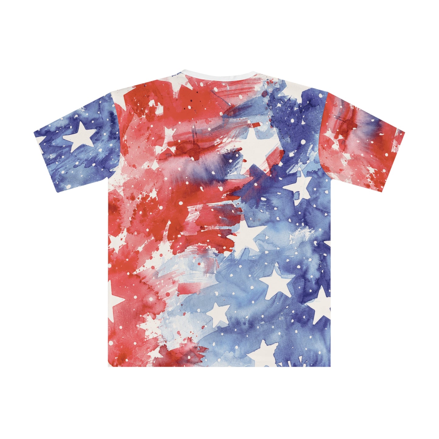 Patriotic Watercolor Stars All-Over Print T-Shirt