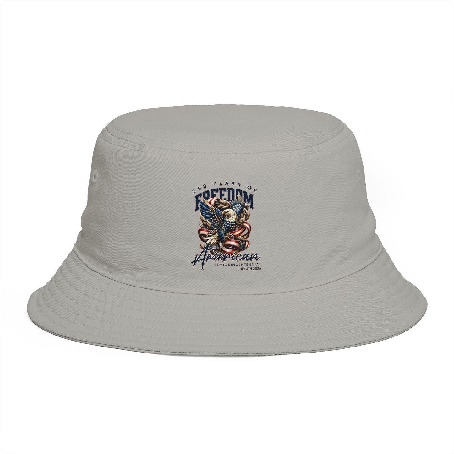 American Freedom Eagle Bucket Hat — Patriotic Vintage Skull & Eagle Design