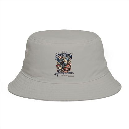 American Freedom Eagle Bucket Hat — Patriotic Vintage Skull & Eagle Design