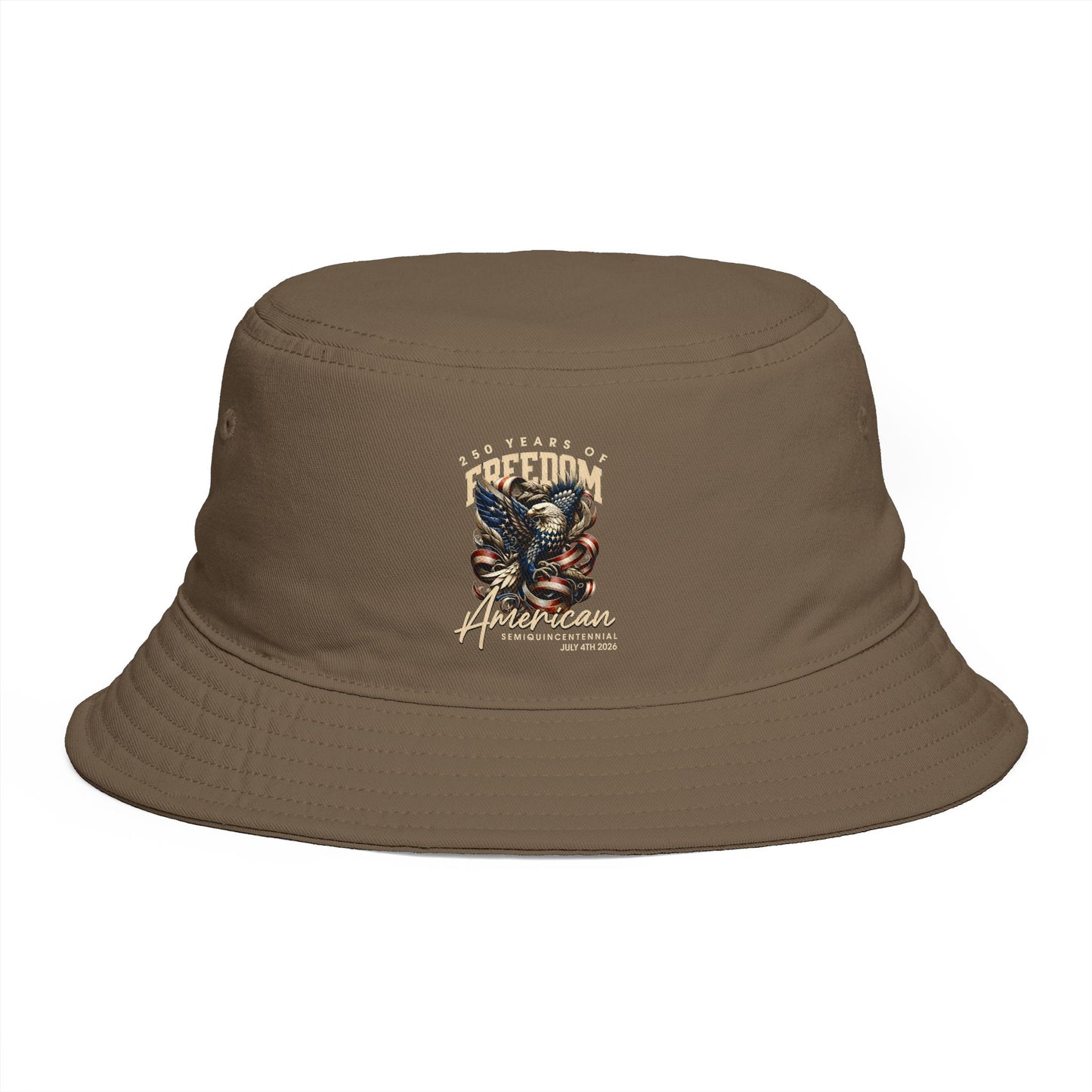 American Freedom Eagle Bucket Hat — Patriotic Vintage Skull & Eagle Design