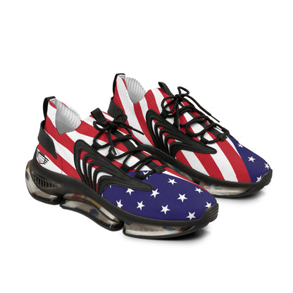 Flag Shoes Men's Mesh Sneakers | Patriotic Footwear