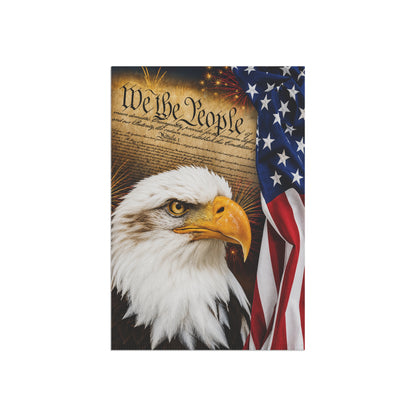 Patriotic Eagle Garden Flag – "We the People" USA House Banner