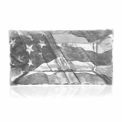 American Flag Small Horizon Server - Hand-Hammered Aluminum Serving Plate