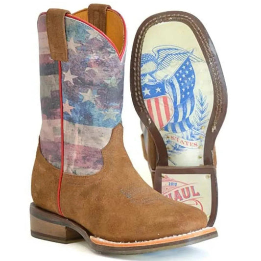 Tin Haul Little Patriot Kids Cowboy Boots | Americana Sole