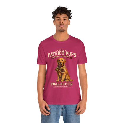Scout the Firefighter T-Shirt | Patriot Pups™ | Courage Has Four Paws