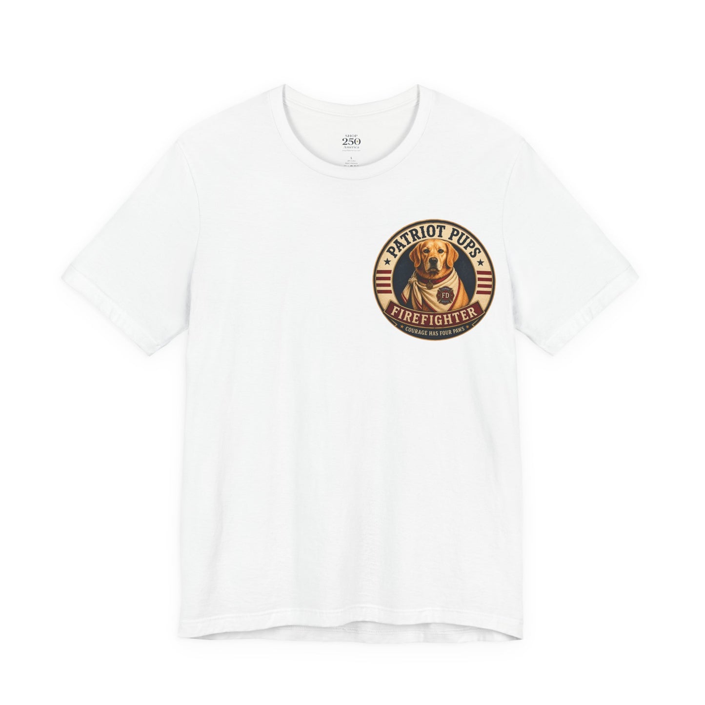 Scout the Firefighter Graphic Tee | Patriot Pups™ | Brave. Ready. Dedicated