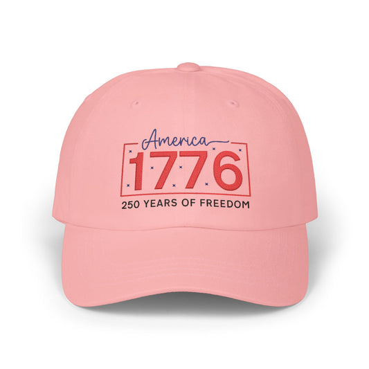 America 1776 Patriotic Dad Cap — "250 Years of Freedom" Embroidered Hat