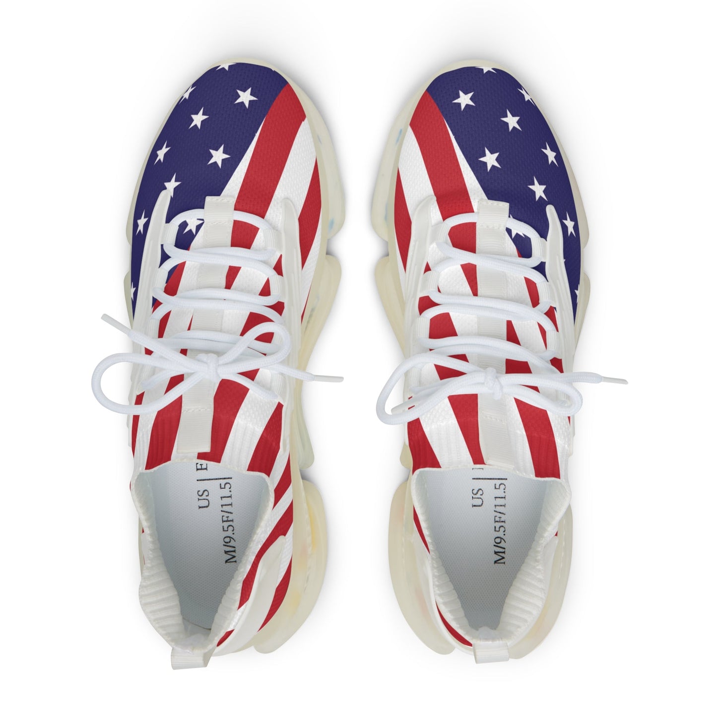 Flag Shoes Men's Mesh Sneakers | Patriotic Footwear