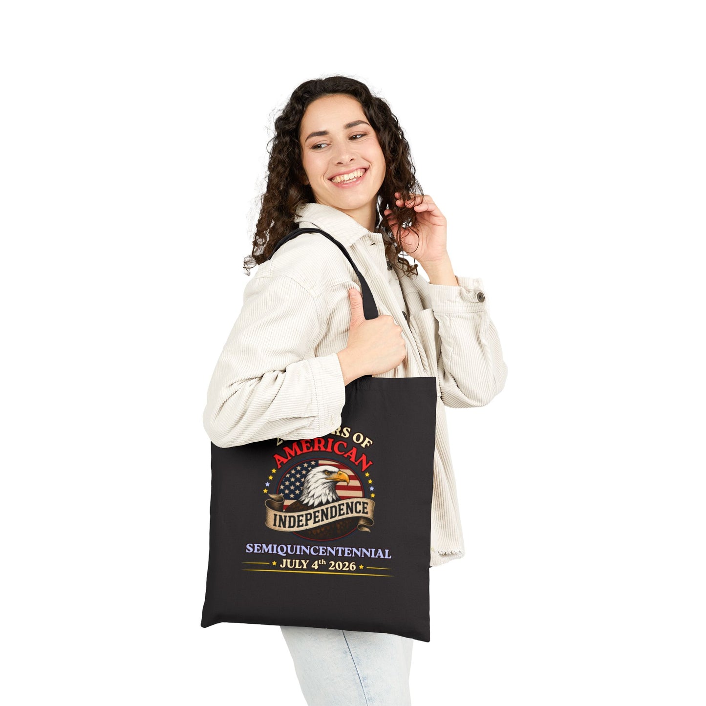 America 250 Independence Eagle Canvas Tote Bag