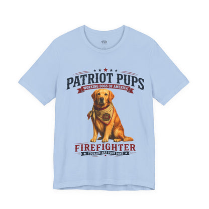 Scout the Firefighter T-Shirt | Patriot Pups™ | Courage Has Four Paws