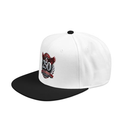 America 250 Embroidered Snapback Hat — Eagle Crest Patriotic Cap