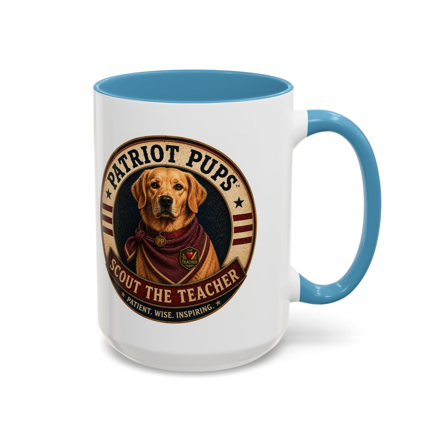 Scout the Teacher Accent Mug | Patriot Pups™ | Patient. Wise. Inspiring